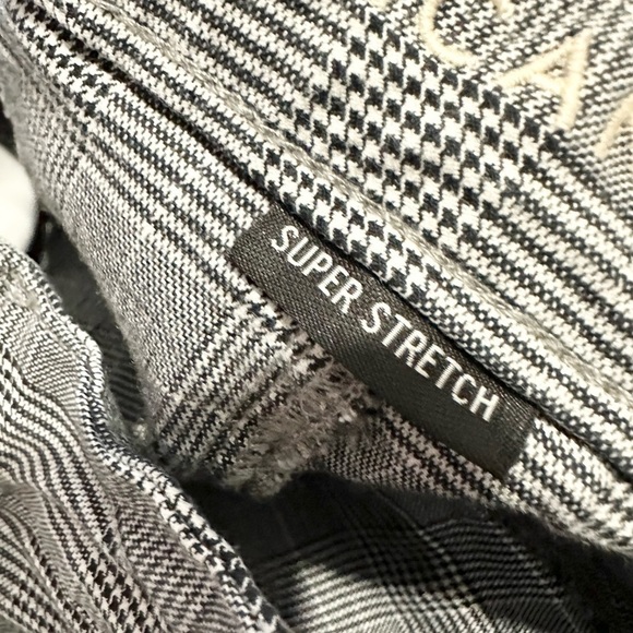 American Eagle stretchy plaid casual denim trousers size 0 - Picture 5 of 5